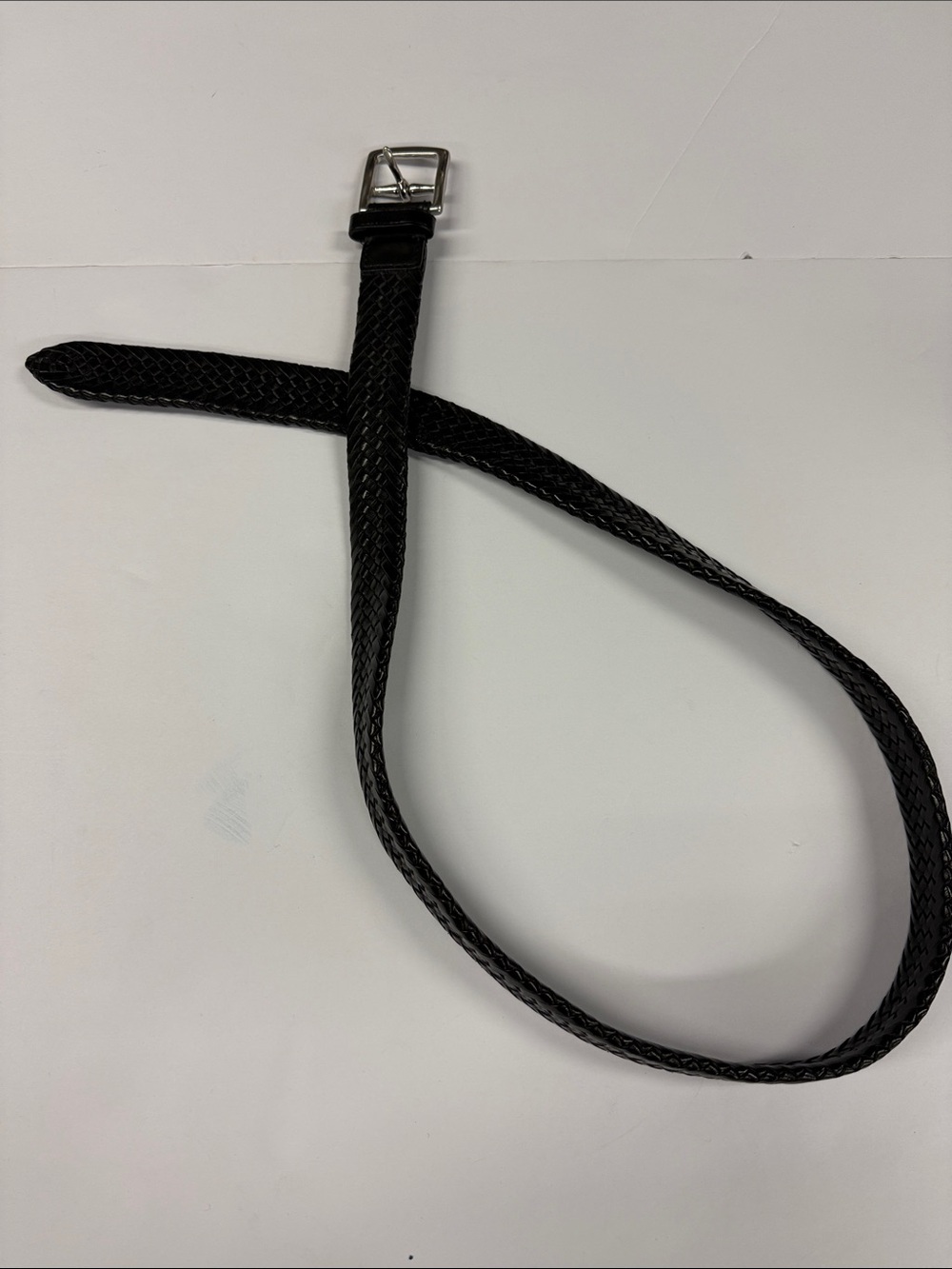 Coach Men's Black Braided Leather Belt - Classic Style